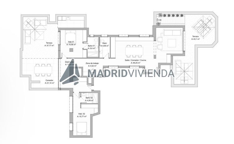 ático en venta en Goya (Distrito Salamanca. Madrid Capital) por 2.040.000 €