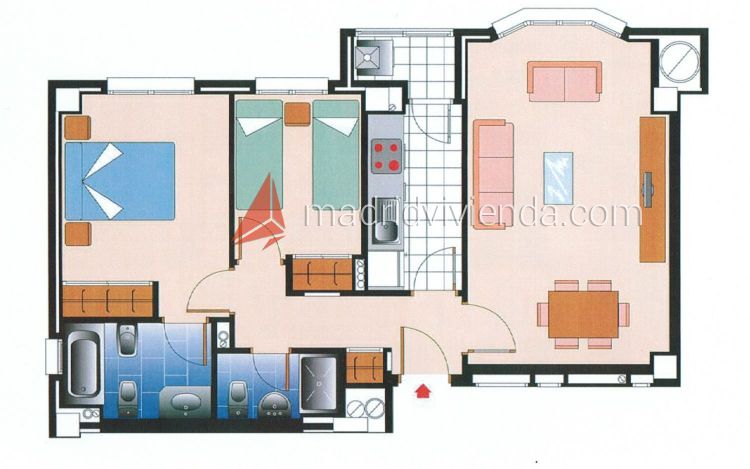 piso en venta en Hospital (Valdemoro) por 198.000 €