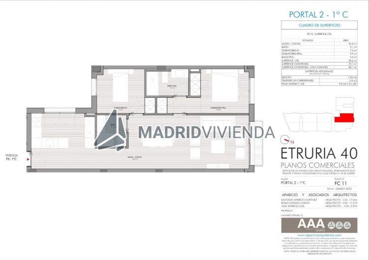 piso en venta en Canillejas (Distrito San Blas. Madrid Capital) por 299.000 €