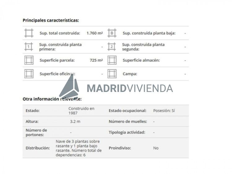 nave / local en venta en Valderas-Los Castillos (Alcorcón) por 450.000 €