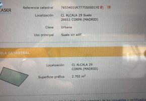 terreno en venta en Corpa por 47.500 €